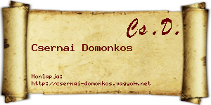 Csernai Domonkos névjegykártya